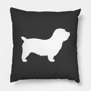 White Glen of Imaal Terrier Silhouette Pillow