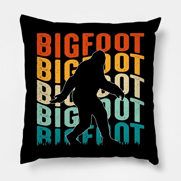 Retro Bigfoot Pillow by Nasher Designs