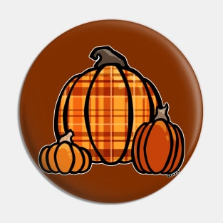 Warm Plaid Pumpkin Pin