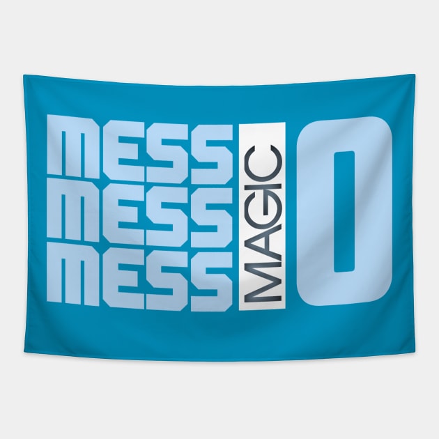 Messi magic 10 tribute tshirt Tapestry by Asianboy.India 