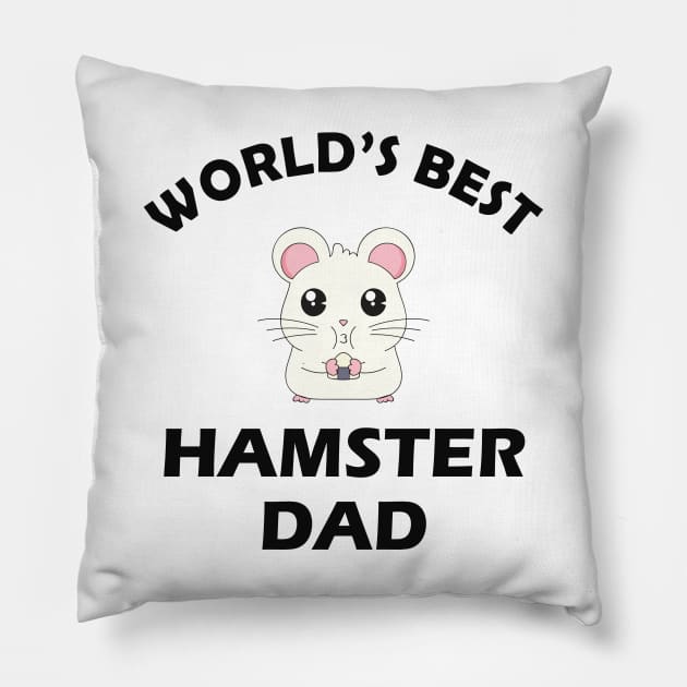 Hamster Dad - World's hamster dad Pillow by KC Happy Shop