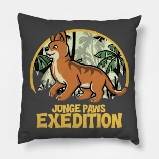 Jungle Paws Safari Quest,cute animals,adventure Pillow