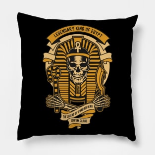 legendry skull king pharaoh Pillow