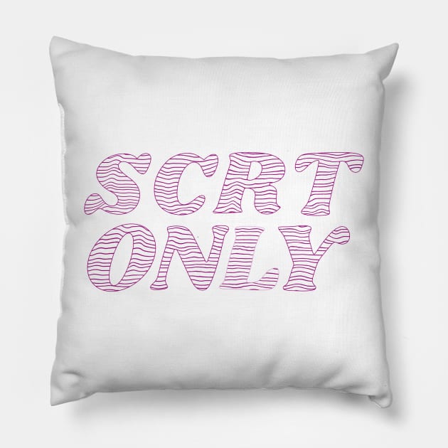 scrt only geometry logo Pillow by scrtonly.cloth