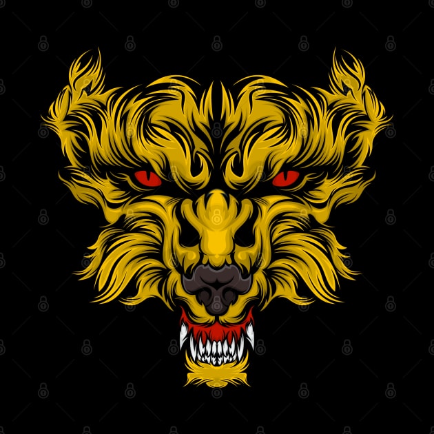 Lion Face Vector by Ken Asahvey