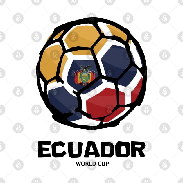 Ecuador Football Country Flag by KewaleeTee