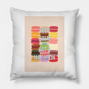 Keep Calm and Eat a Macaron Card Pillow