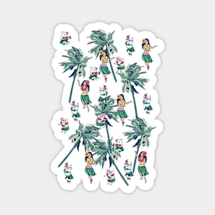 Hawaii Hula with Frenchie Magnet