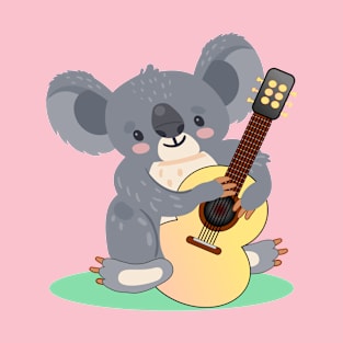 Adorable Koala Bear playing Guitar Music - BEAR T-Shirt