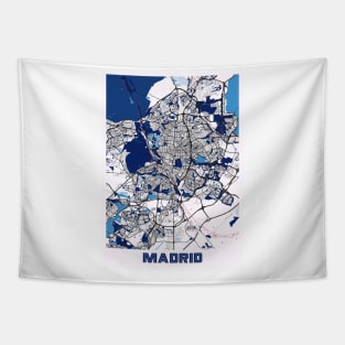 Madrid - Spain MilkTea City Map Tapestry