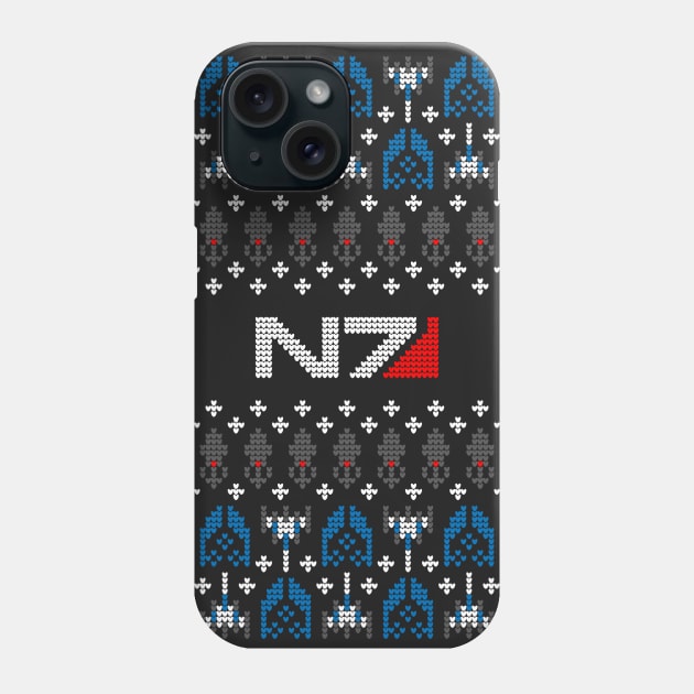 Ugly Mass Effect Christmas Sweater Phone Case by JWDesigns