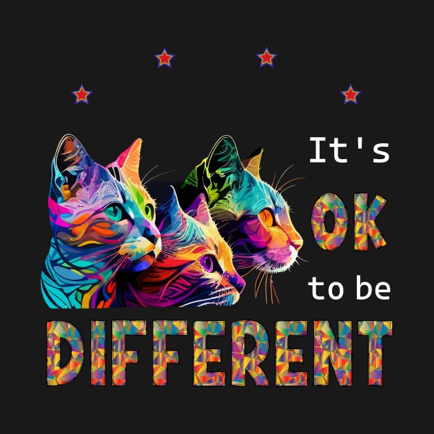 Cute Cats , Its Ok To Be Different by KRMOSH