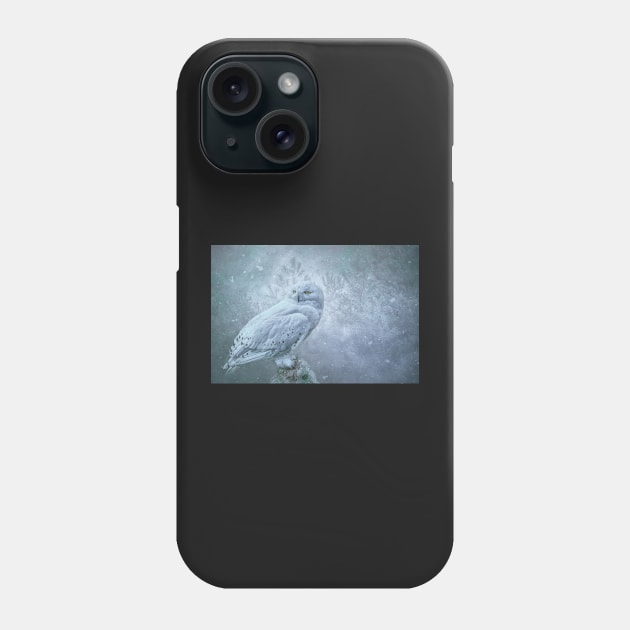 Snowy Owl in winter Phone Case by Tarrby