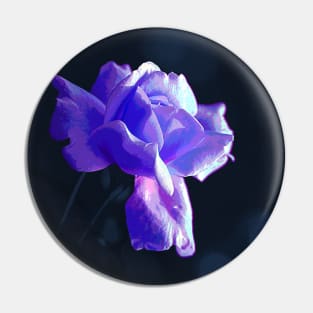 Rose in blue Pin