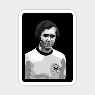 Franz Beckenbauer Black And White Magnet