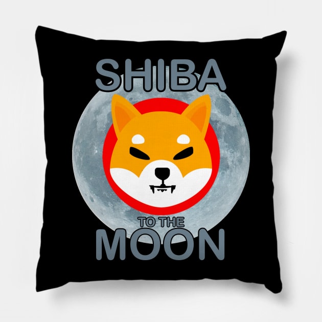 SHIBA COIN TO THE MOON Pillow by AimerClassic