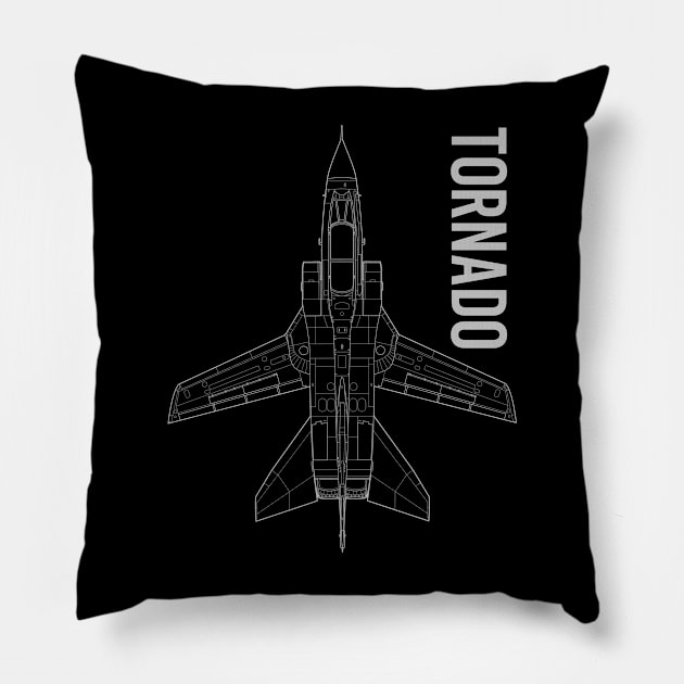 Tornado Aircraft Pillow by BeesTeez