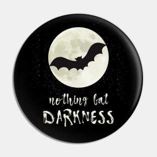 Halloween Saying with Bat Full Moon Horror Pin