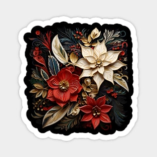 Pretty Poinsettias Magnet