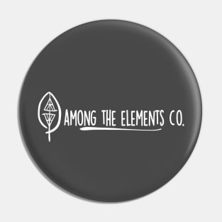 Among the Elements Co. White Horizontal Logo Pin