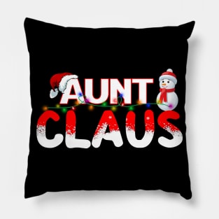 Merry Christmas Aunt Claus Pillow