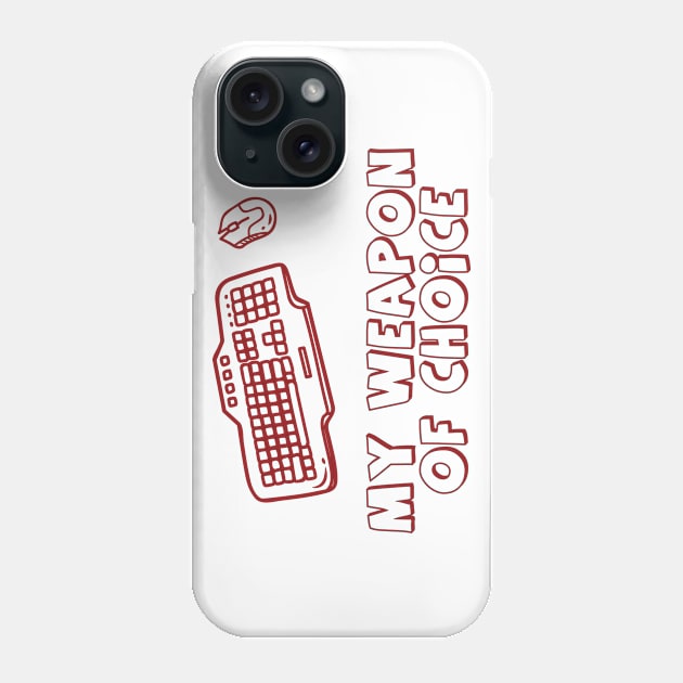 Keyboard Weapon Of Choice Phone Case by SeoulVision