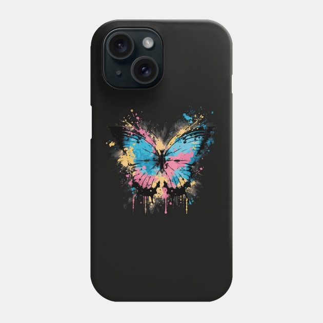 Cosmic Drip Tie Dye Butterfly Phone Case by CryrexBlu