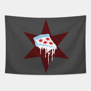 Chicago Flag as Pizza Tapestry