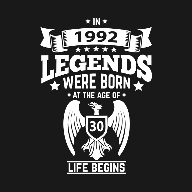 In 1992 legends were born 30 years old by HBfunshirts