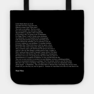 Mad Men Quotes Tote