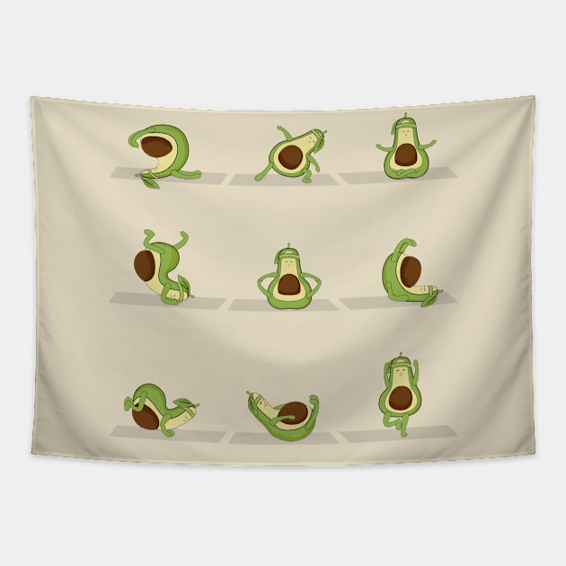 Avocado Yoga Tapestry by GedWorks