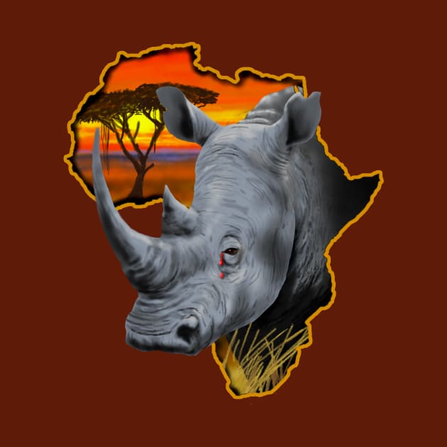 Rhino Tears by StephenBibbArt