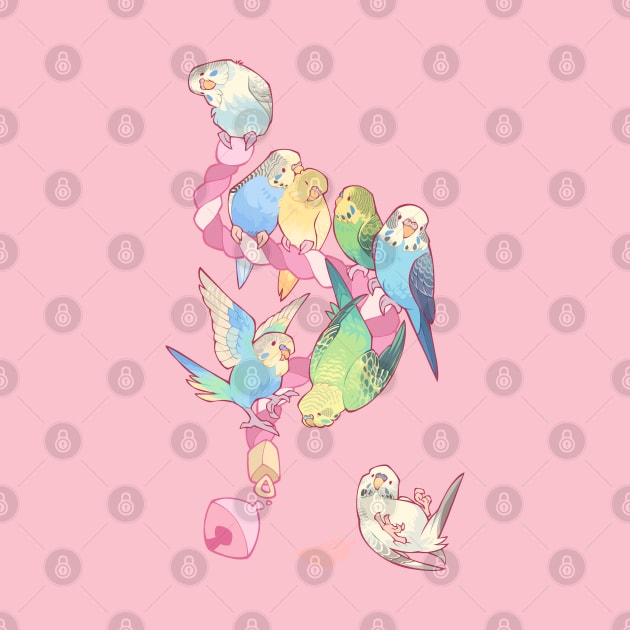 Budgie bunch cotton candy flavored by Colordrilos