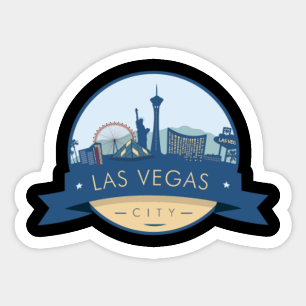 Las Vegas Nevada State Skyline - Las Vegas - Sticker | TeePublic