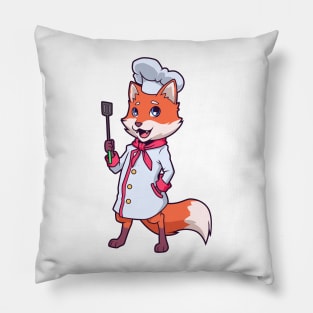 Cartoon fox chef Pillow