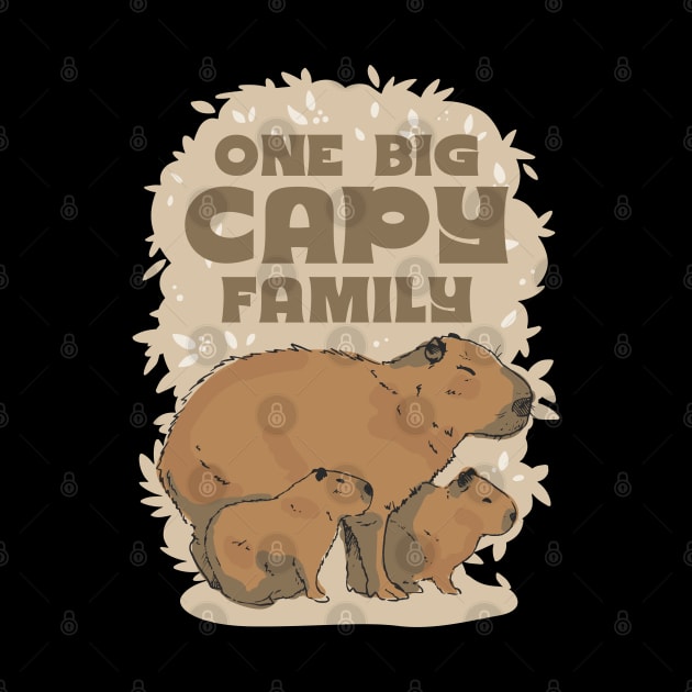 One big capy family | Capybara Lover Gift by Emmi Fox Designs