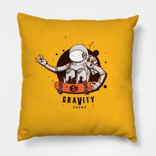 Gravity Sucks Space Skater Pillow