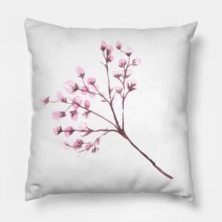 cherry blossom branch watercolour Pillow