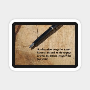 Illuminated Manuscript Writer's Quote Magnet