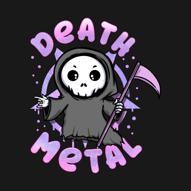 Anime Manga kawaii Death Metal Reaper T-Shirt by biNutz