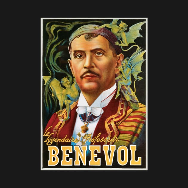 Vintage Magic Poster Art, the Legendary Professor Benevol by MasterpieceCafe