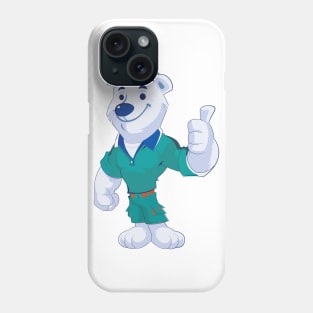 Polar Bear Mascot Cartoon Phone Case