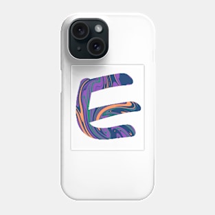 Marbled E Phone Case