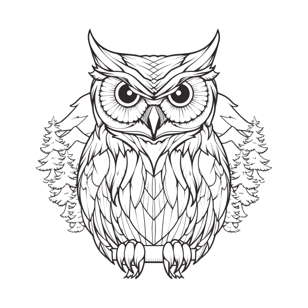 Owl Bird Animal Freedom World Wildlife Wonder Vector Graphic by Cubebox