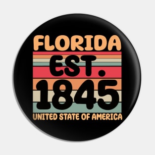 Vintage Florida 1845 Pin