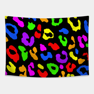 Leopard Print Rainbow Tapestry