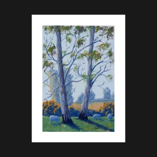 Gum Trees in the Afternoon - Oil on Board T-Shirt