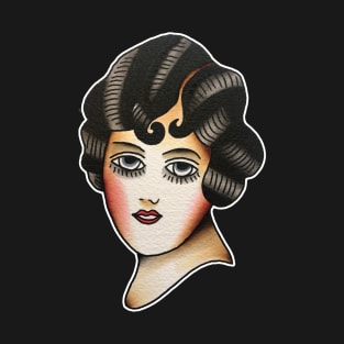 Lady Face tattoo design T-Shirt