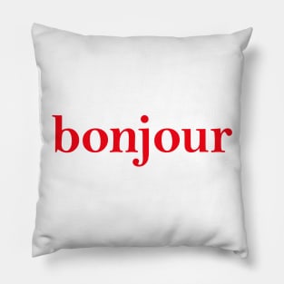 Bonjour T-shirt Pillow