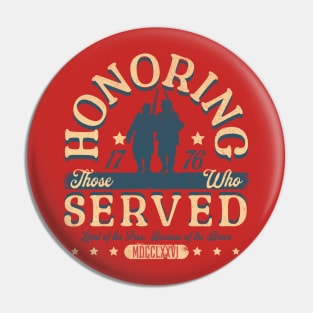 Honoring Those Who Served Patriotic Tribute Pin